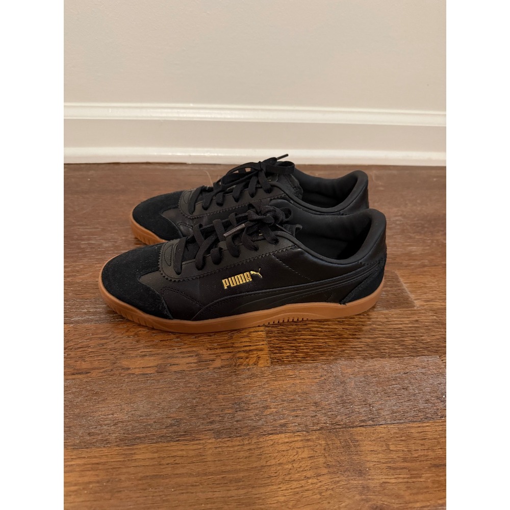 Black on Black Puma Club 5v5 Lux Lace Up Sneakers Sz 9.5M - Picture 3 of 8